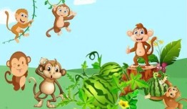 猴子吃瓜故事朗诵视频,一场欢乐的食瓜盛宴